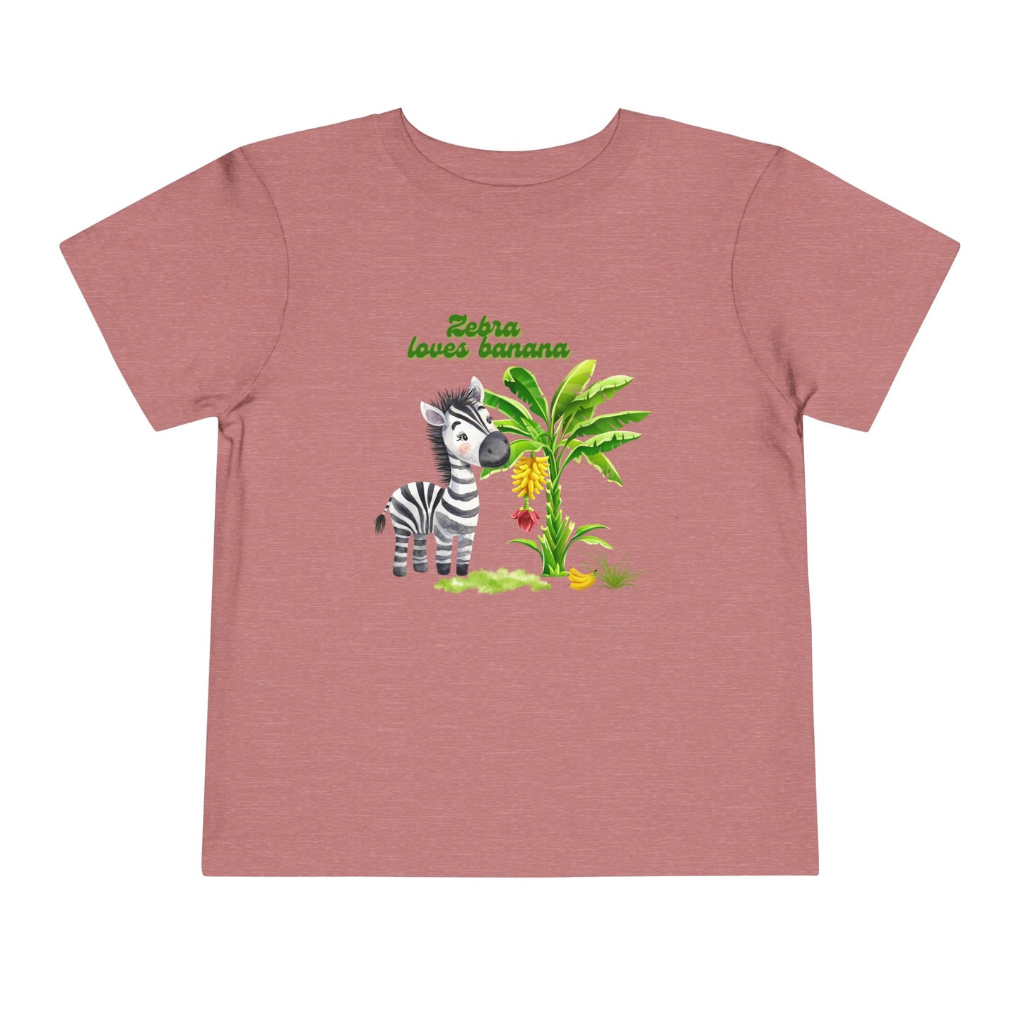 Cute Zebra Loves Bananas Toddler Tee, Kids Animal Birthday Gift, Playful Summer Wear, Fun Graphic T-Shirt, Adorable Toddler Apparel