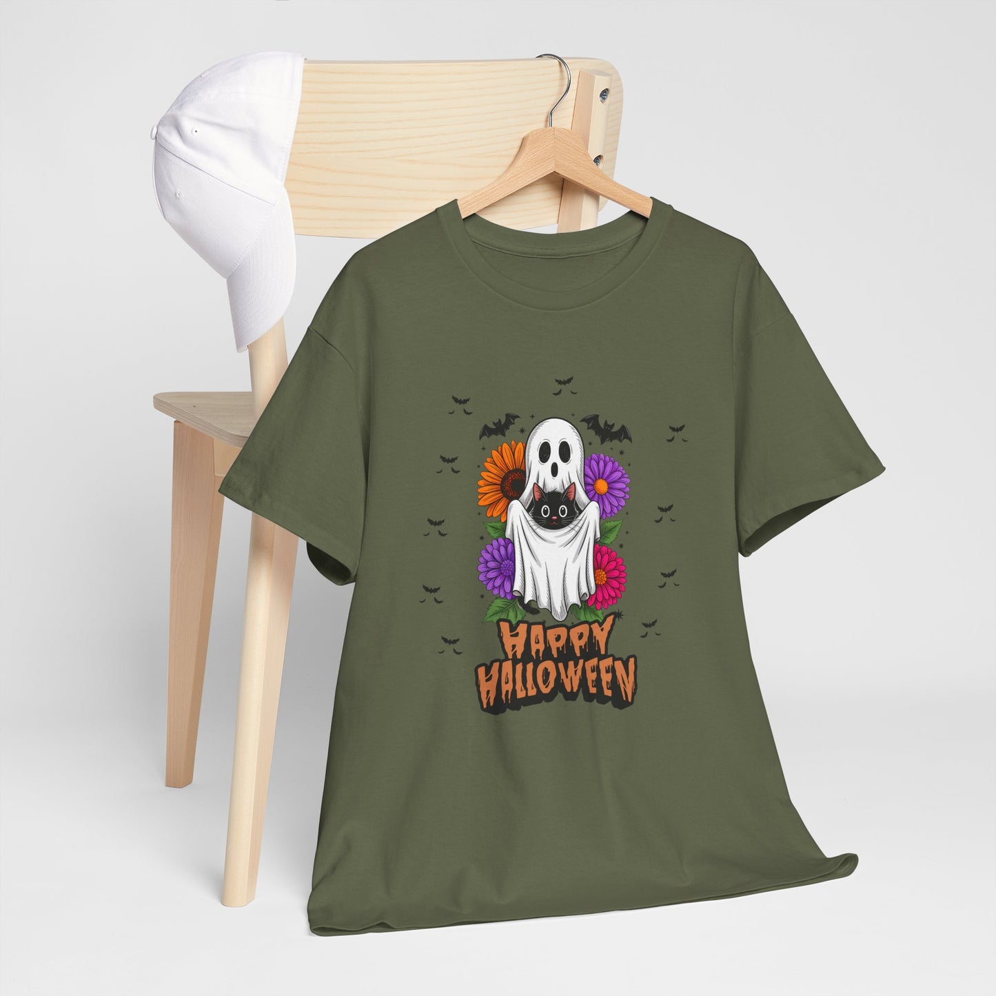 Halloween Ghost Unisex Tee, Perfect for Trick-or-Treating, Spooky Season Shirts, Fall Vibes, Halloween Party Attire