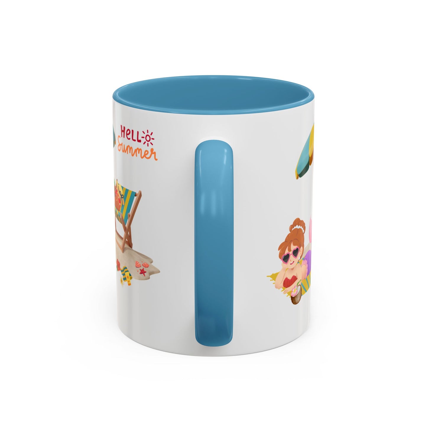 Mermaid lounging on a beach towel Coffee Mug