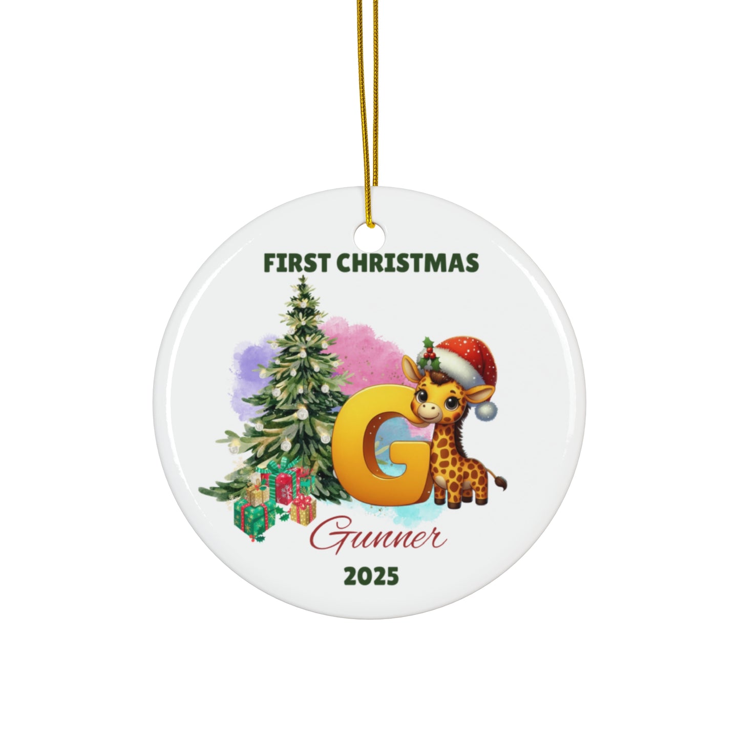 Personalized First Christmas Ornament, Custom Family Ornament, Holiday Decor, Gift for Baby's First Christmas, Unique Christmas Keepsake
