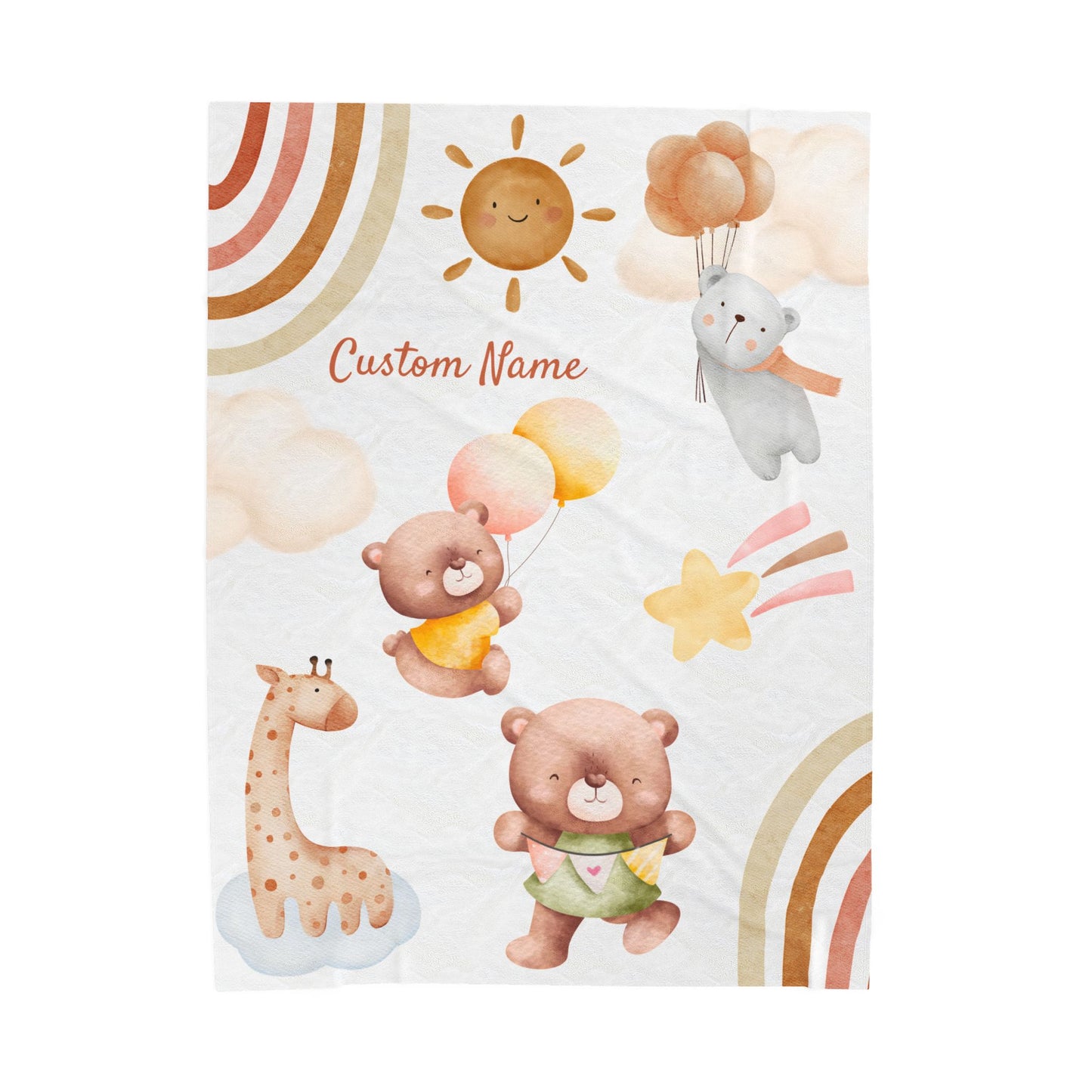 Custom Child's Plush Blanket, Cozy Baby Gift, Soft Nursery Decor, Personalized Blanket, Kid's Room Accessories