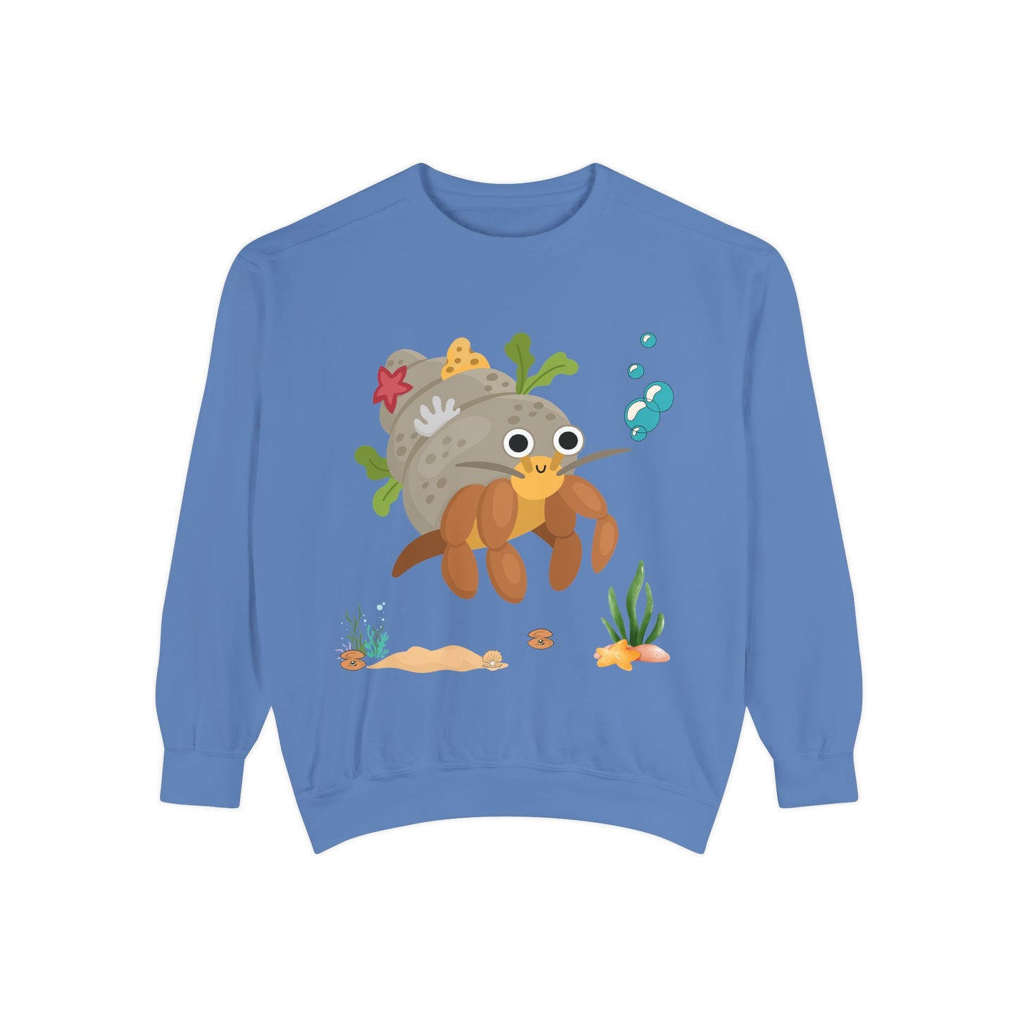 Hermit crab with shell underwater Unisex Garment-Dyed Sweatshirt