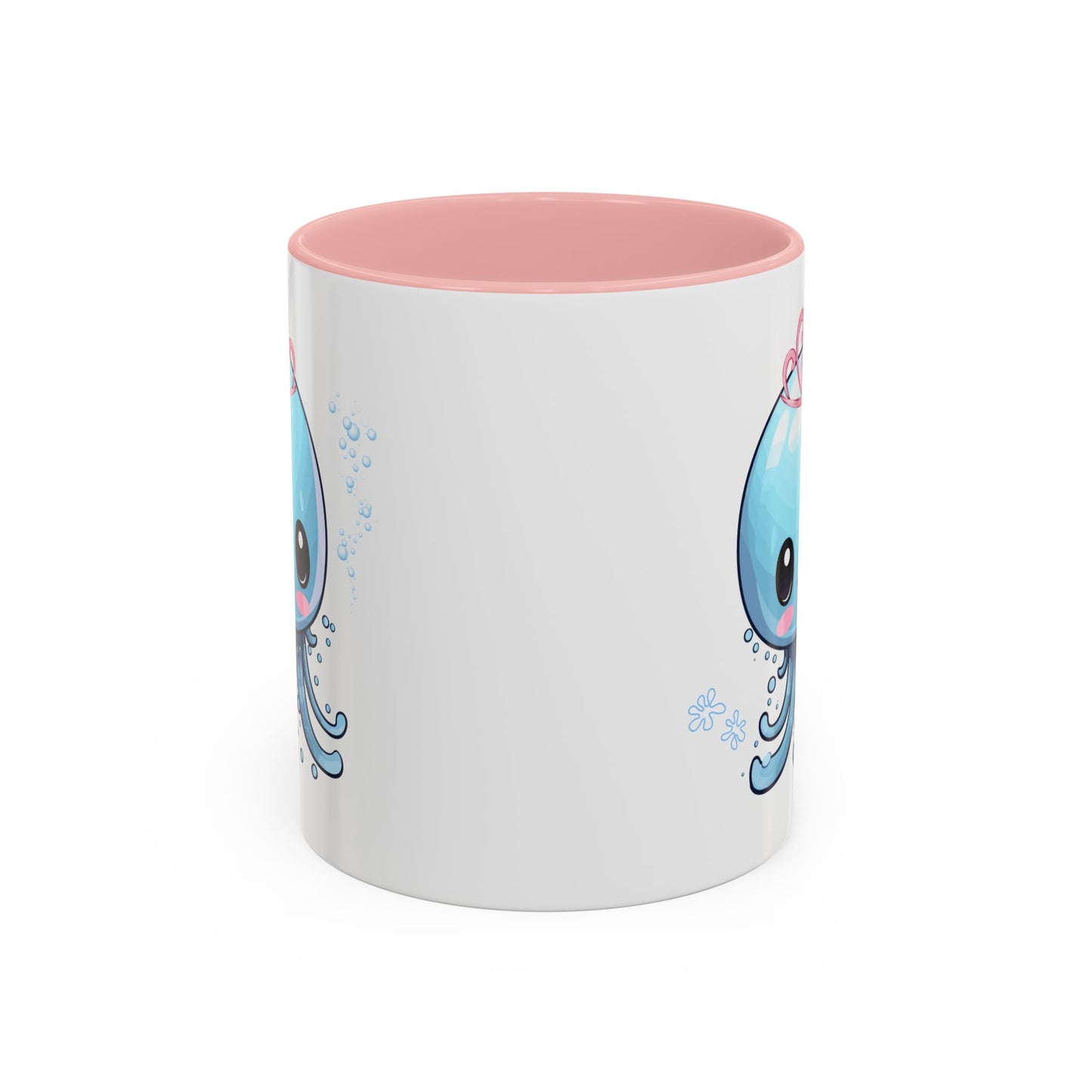 Blue jellyfish with a pink tiara Coffee Mug