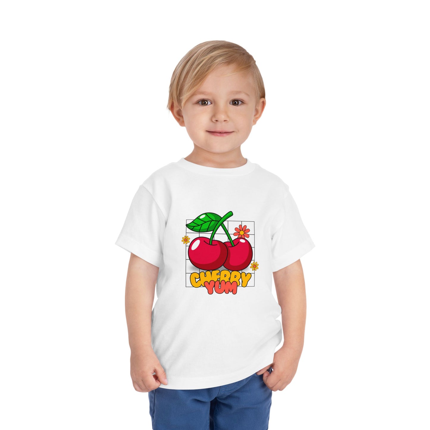 Cute Cherry Toddler Tee - Fun Summer T-Shirt for Kids, Birthday Gift, Playtime Shirt, Cherry Yum Design, Toddler Apparel, Cute Kids Clothing