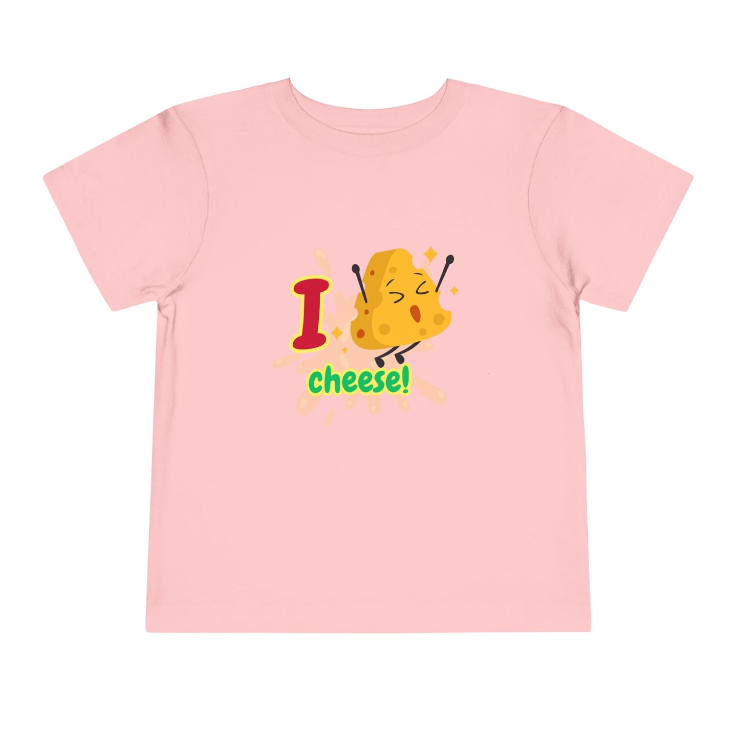 Kids I Love Cheese Tee, Toddler Cheese Shirt, Cute Kids T-Shirt, Fun Gift for Cheese Lovers, Playful Summer Top