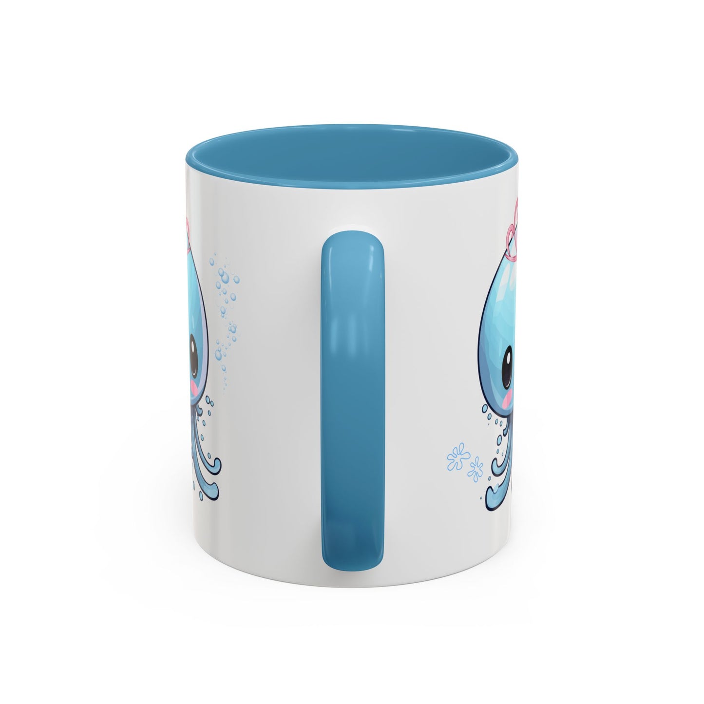 Blue jellyfish with a pink tiara Coffee Mug
