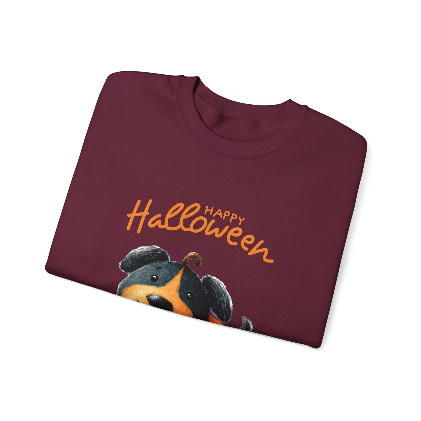 Halloween Dog Sweatshirt, Cozy Unisex Crewneck for Fall, Pet Lovers Gift, October Celebration Apparel, Cute Halloween Top