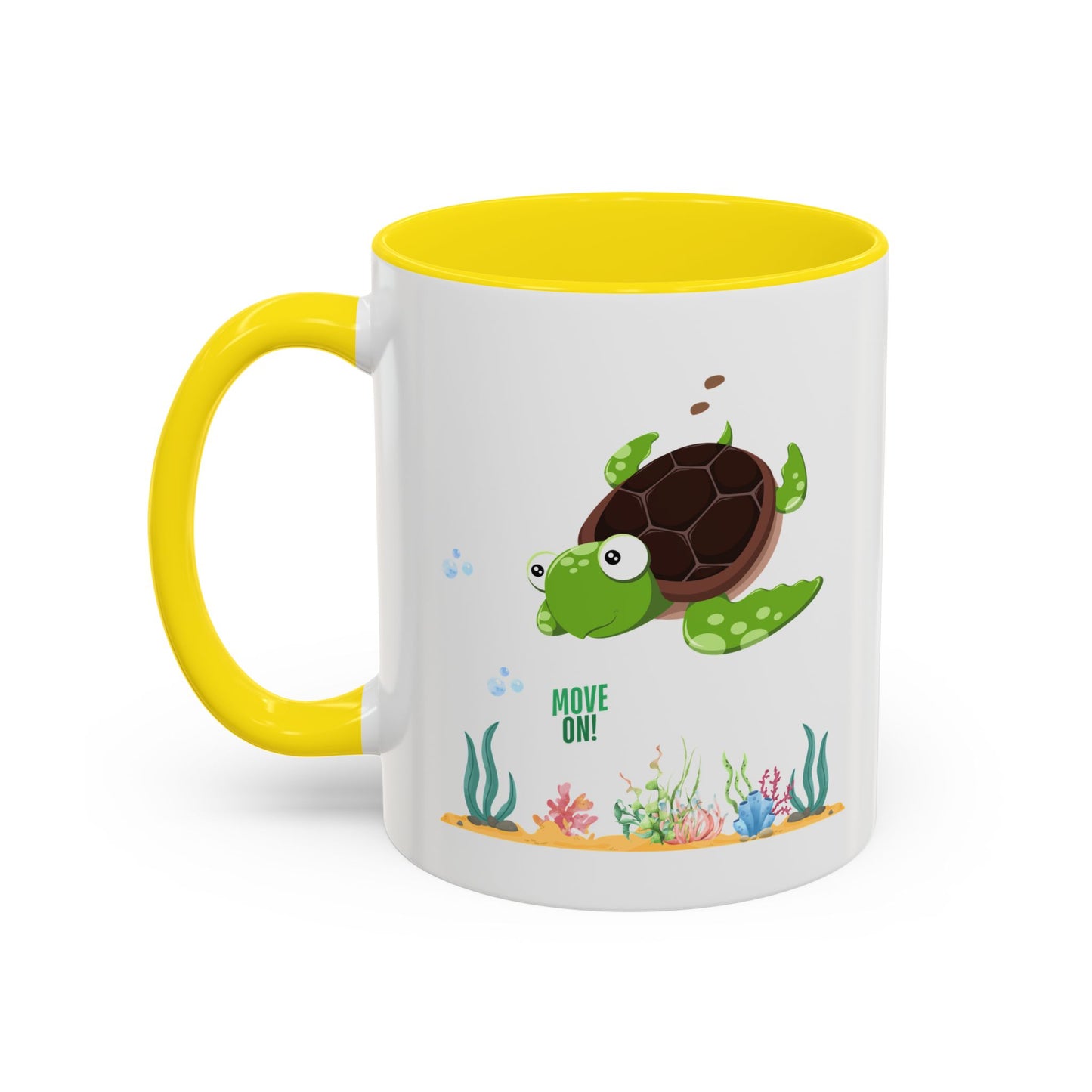 Turtle with seaweed and bubble Coffee Mug