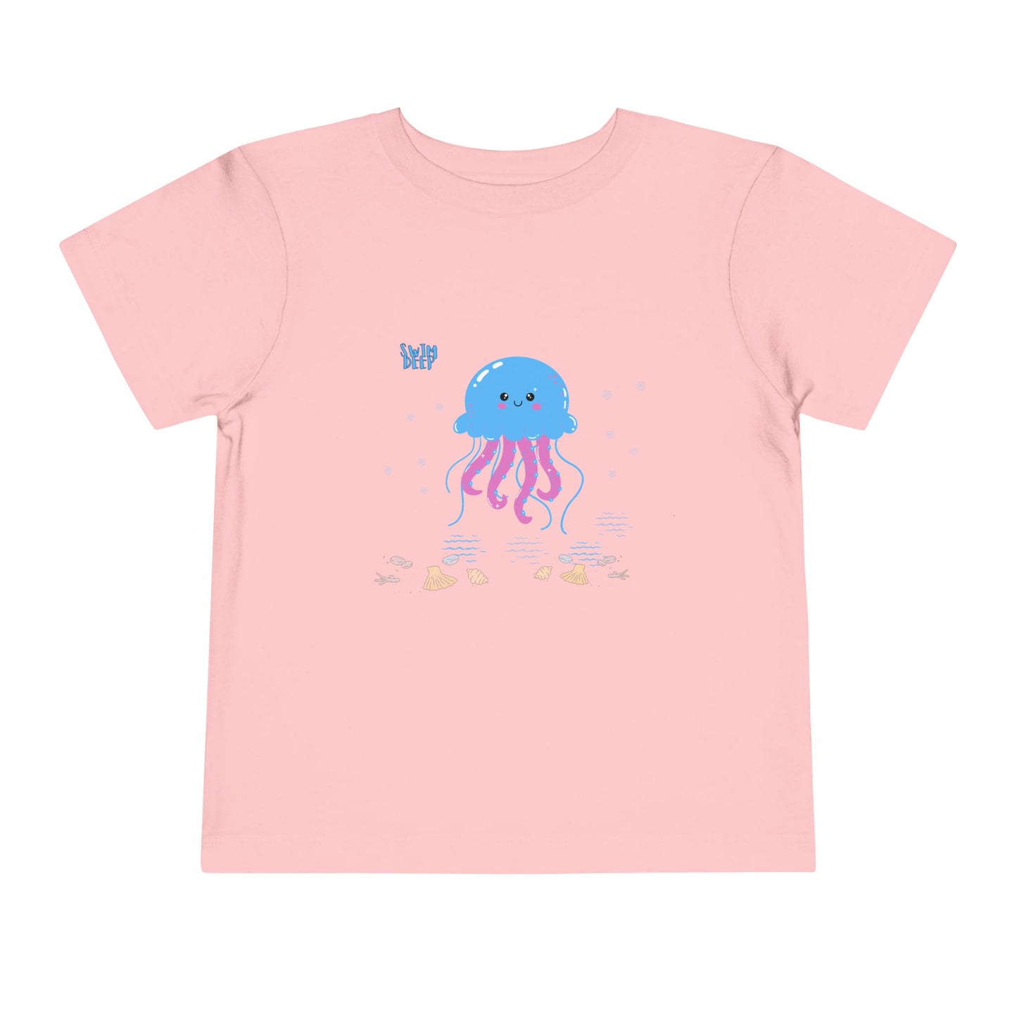 Cute Jellyfish Toddler Tee, Toddler T-Shirt, Beach Day Shirt, Kids Summer Wear, Ocean Theme Kids Clothing