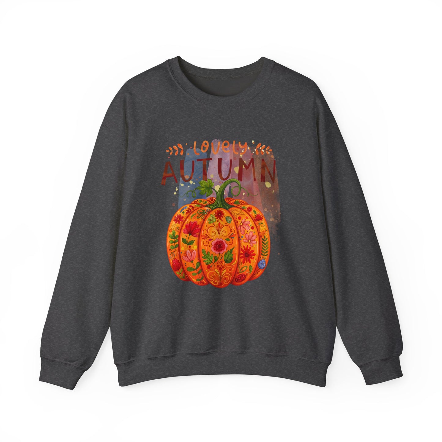Cozy Autumn Sweatshirt, Fall Apparel, Pumpkin Crewneck, Unisex Sweater, Perfect for Thanksgiving, Seasonal Clothing