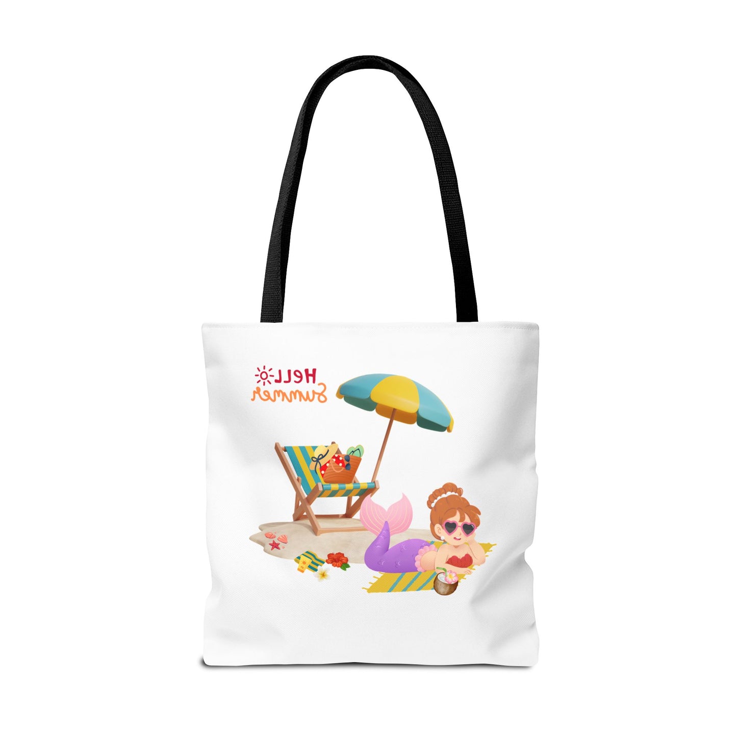 Mermaid lounging on a beach towel Tote Bag