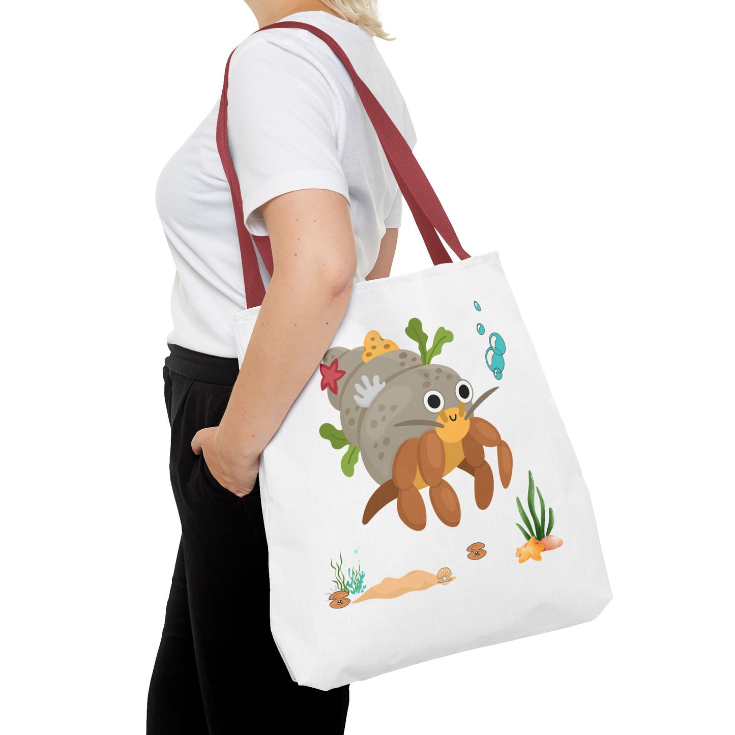 Hermit crab with shell underwater Tote Bag