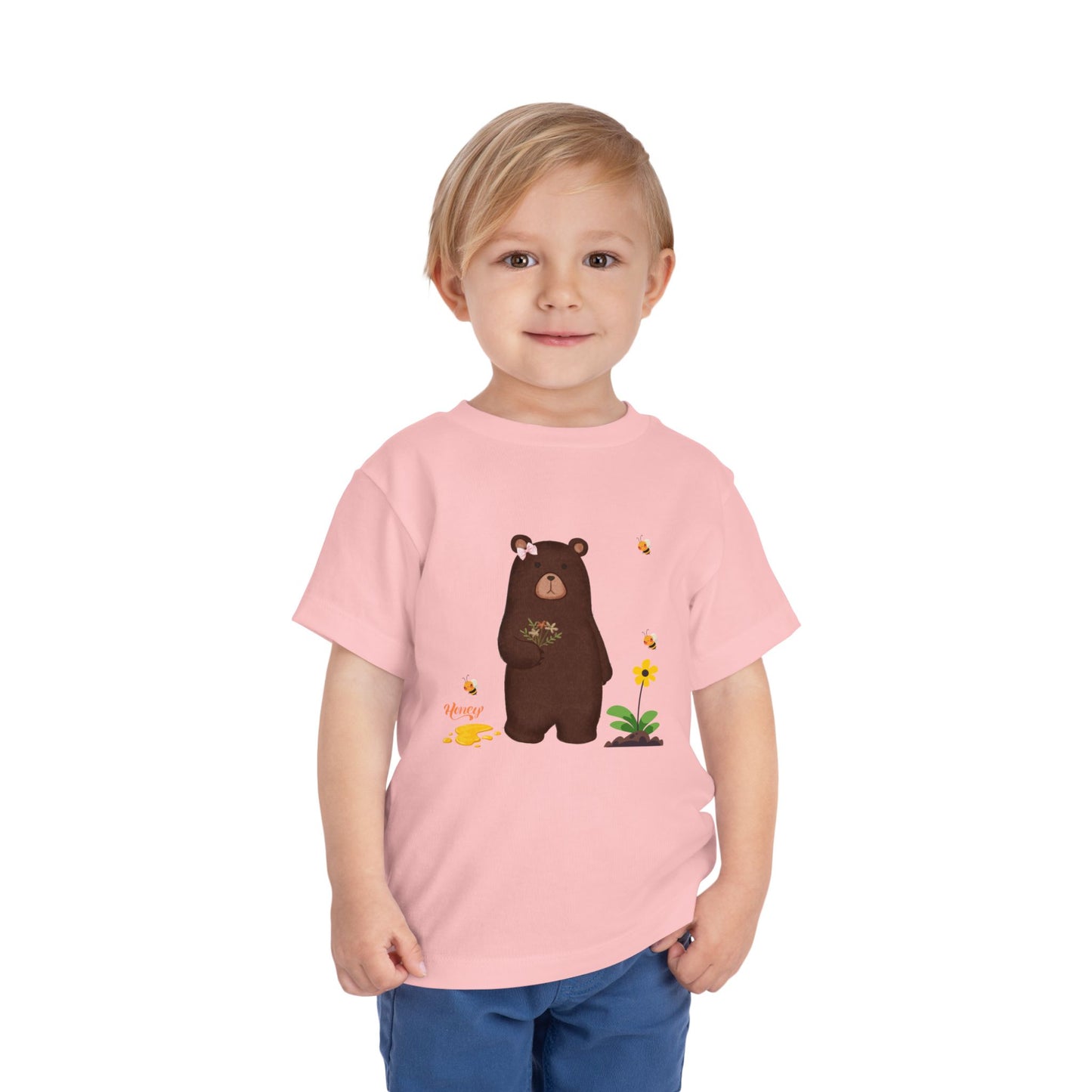 Adorable Bear Toddler Tee, Cute Animal Shirt, Gift for Kids, Birthday Party Outfit, Nature Lover's Apparel