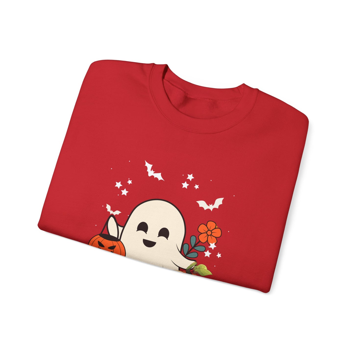 Halloween Ghost Sweatshirt, Cozy Unisex Crewneck for Fall, Stay Spooky Sweatshirt, Perfect for Halloween, Autumn Wardrobe Essential