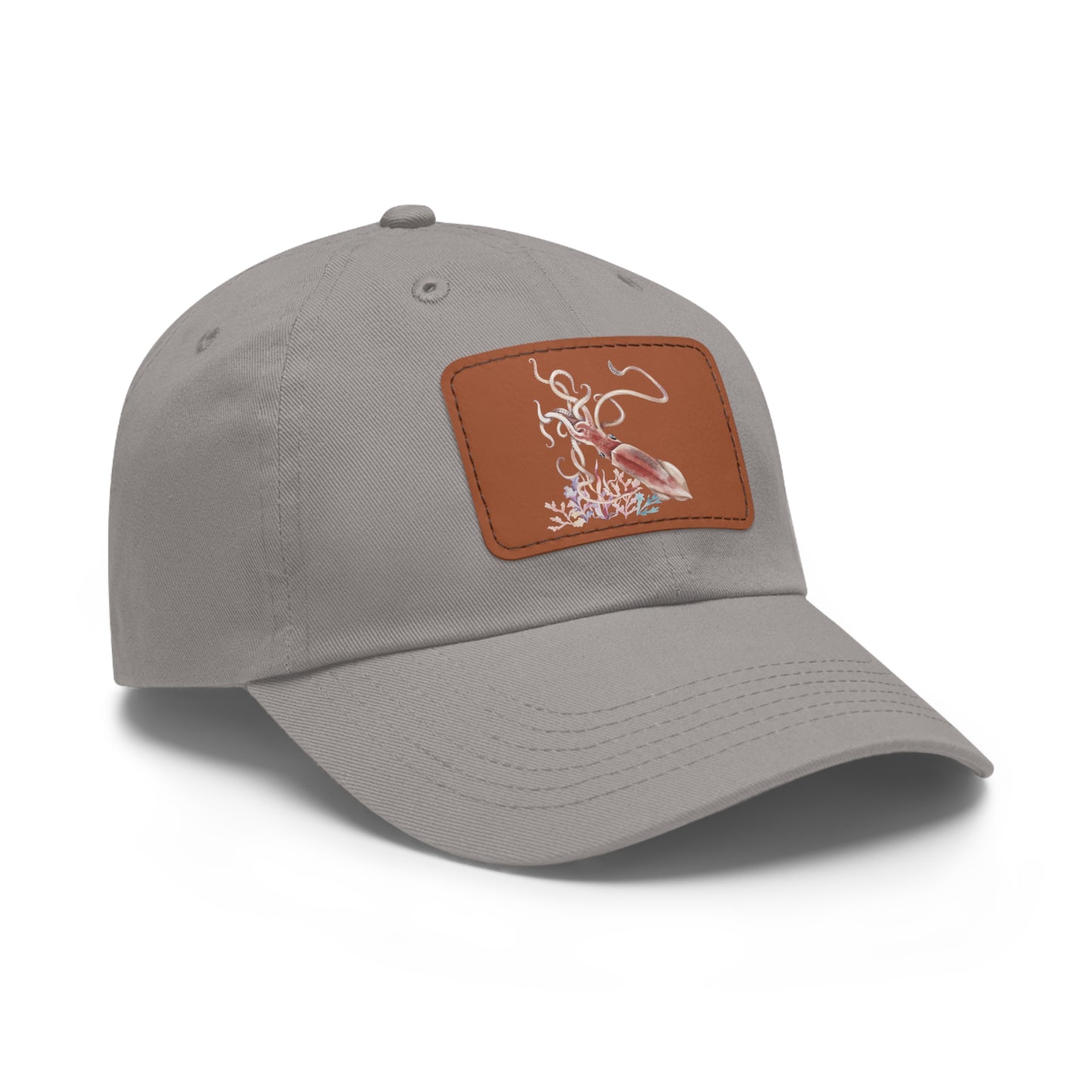Squid dance of tentacles and translucence Dad Hat with Leather Patch (Rectangle)