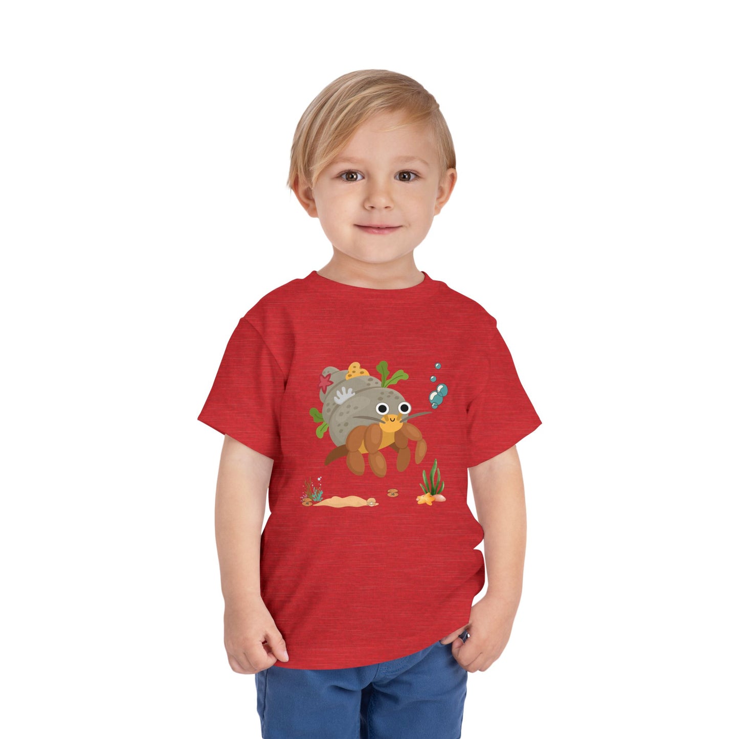 Cute Ocean-Themed Toddler Tee, Cartoon Crab Tee, Summer Playwear, Beach Outfit, Kids Gift, Toddler Beach Shirt