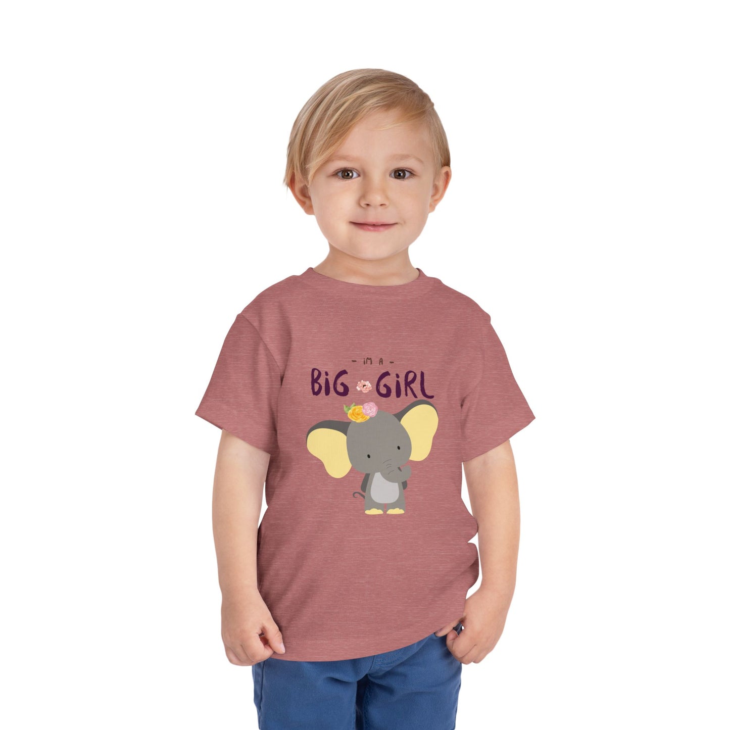 Big Girl Toddler Tee, Cute Elephant Design, Kids Birthday Gift, Toddler Clothing, Nursery Outfit, Playtime T-Shirt