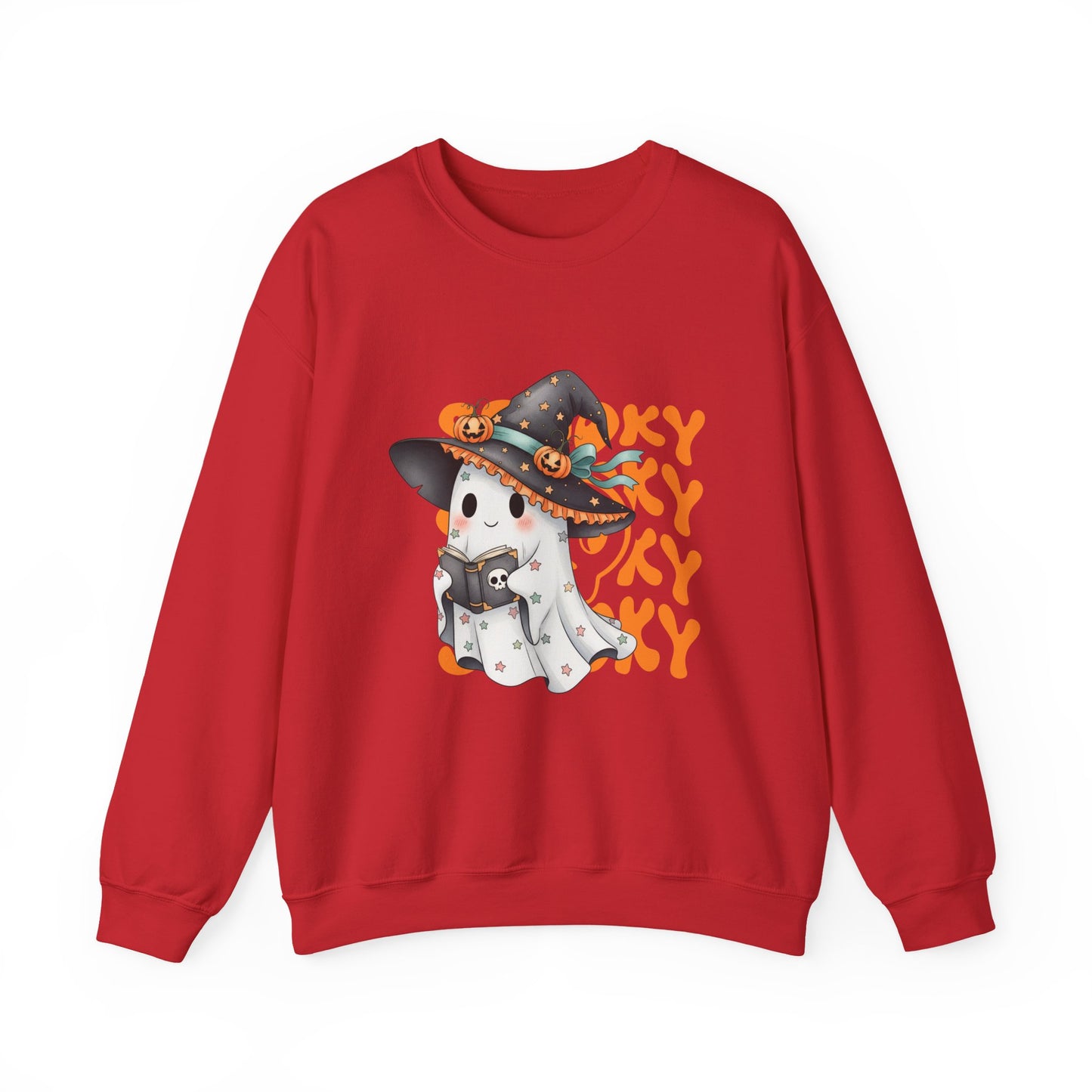 Halloween Ghost Sweatshirt, Cozy Sweatshirt, Fall Fashion, Unisex Crewneck, Spooky Season Apparel, Halloween Gift