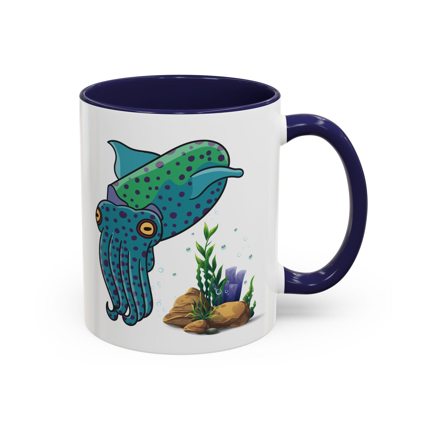Cute with marine habitat coral and bubbles Coffee Mug
