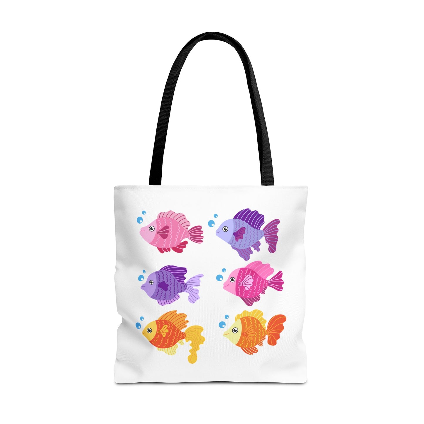Six fish with cartoonish bubbles Tote Bag