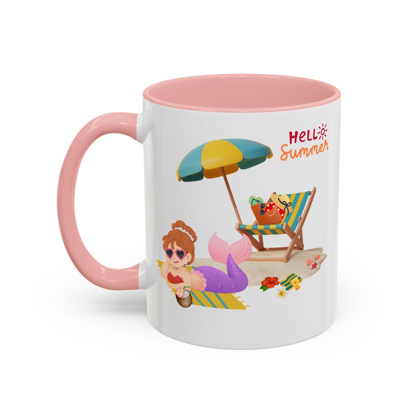Mermaid lounging on a beach towel Coffee Mug