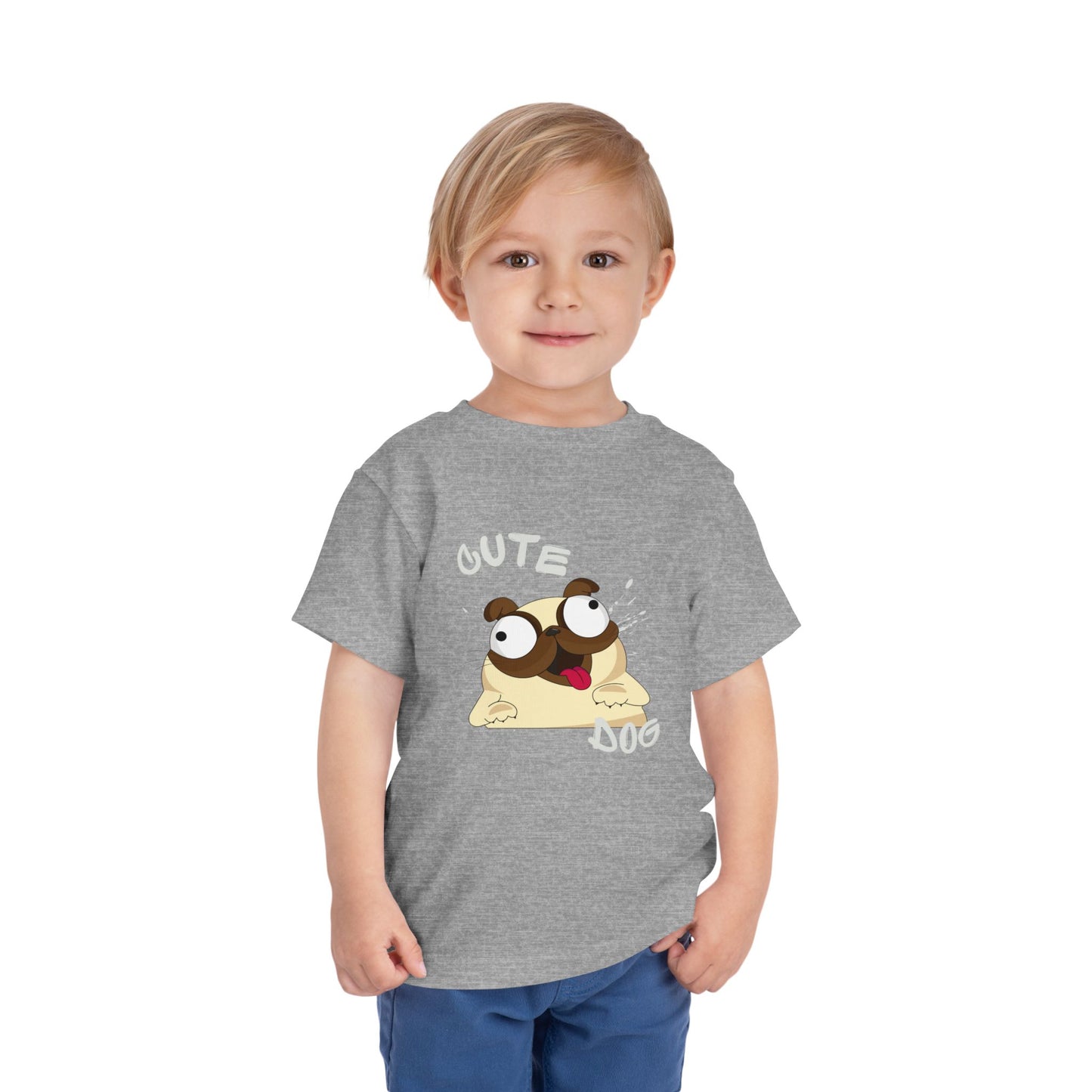 Cute Pug Toddler Tee, Adorable Animal Shirt, Kids Summer Outfit, Birthday Gift, Cute Dog T-Shirt, Playful Graphic Tee