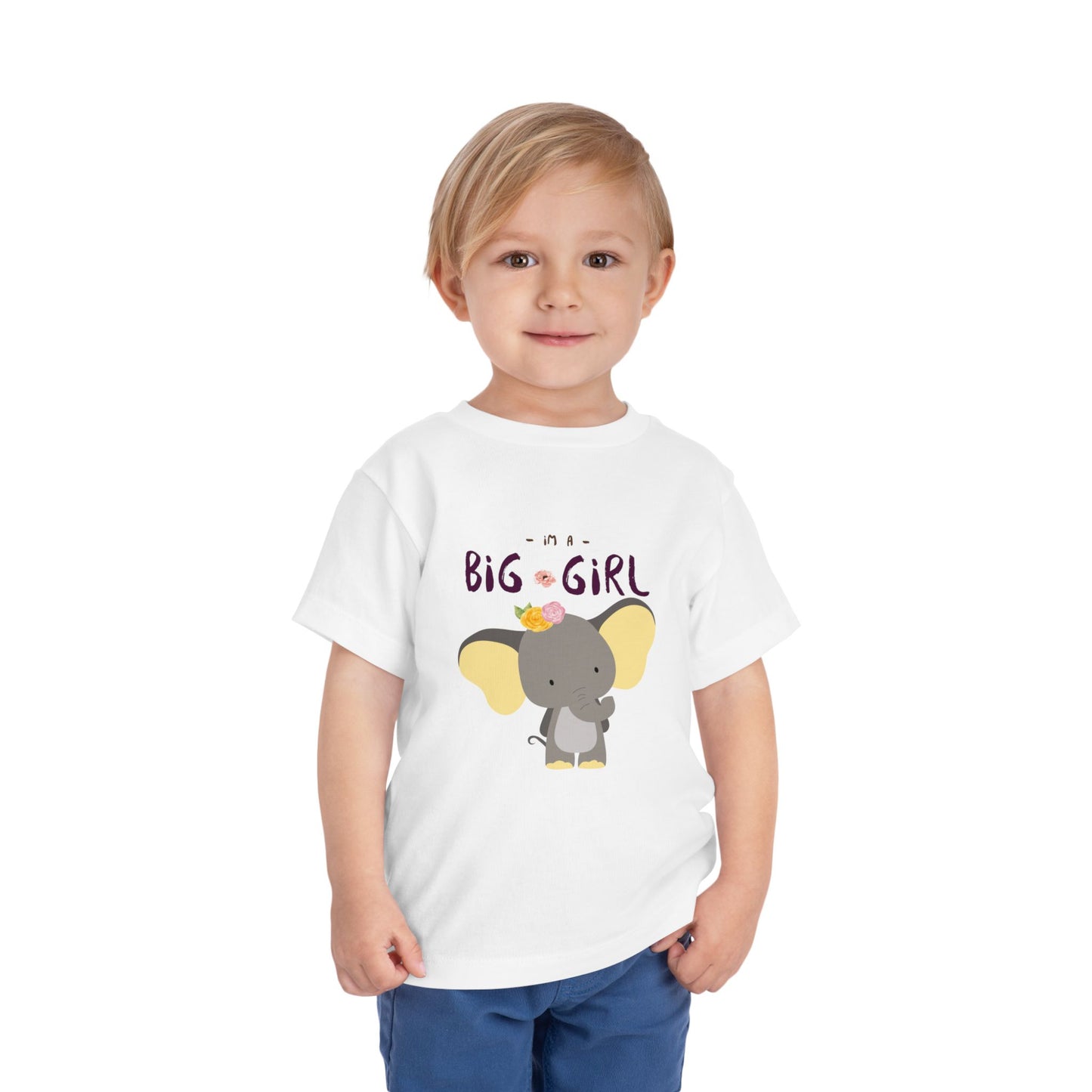Big Girl Toddler Tee, Cute Elephant Design, Kids Birthday Gift, Toddler Clothing, Nursery Outfit, Playtime T-Shirt