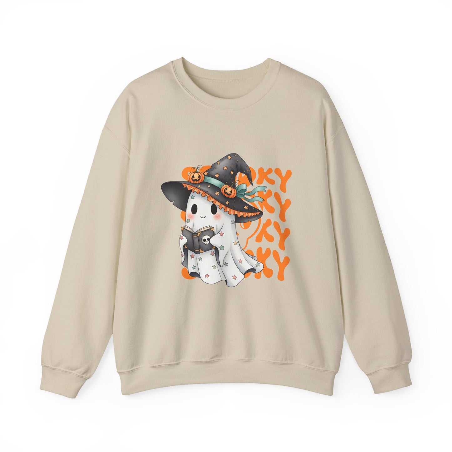 Halloween Ghost Sweatshirt, Cozy Sweatshirt, Fall Fashion, Unisex Crewneck, Spooky Season Apparel, Halloween Gift