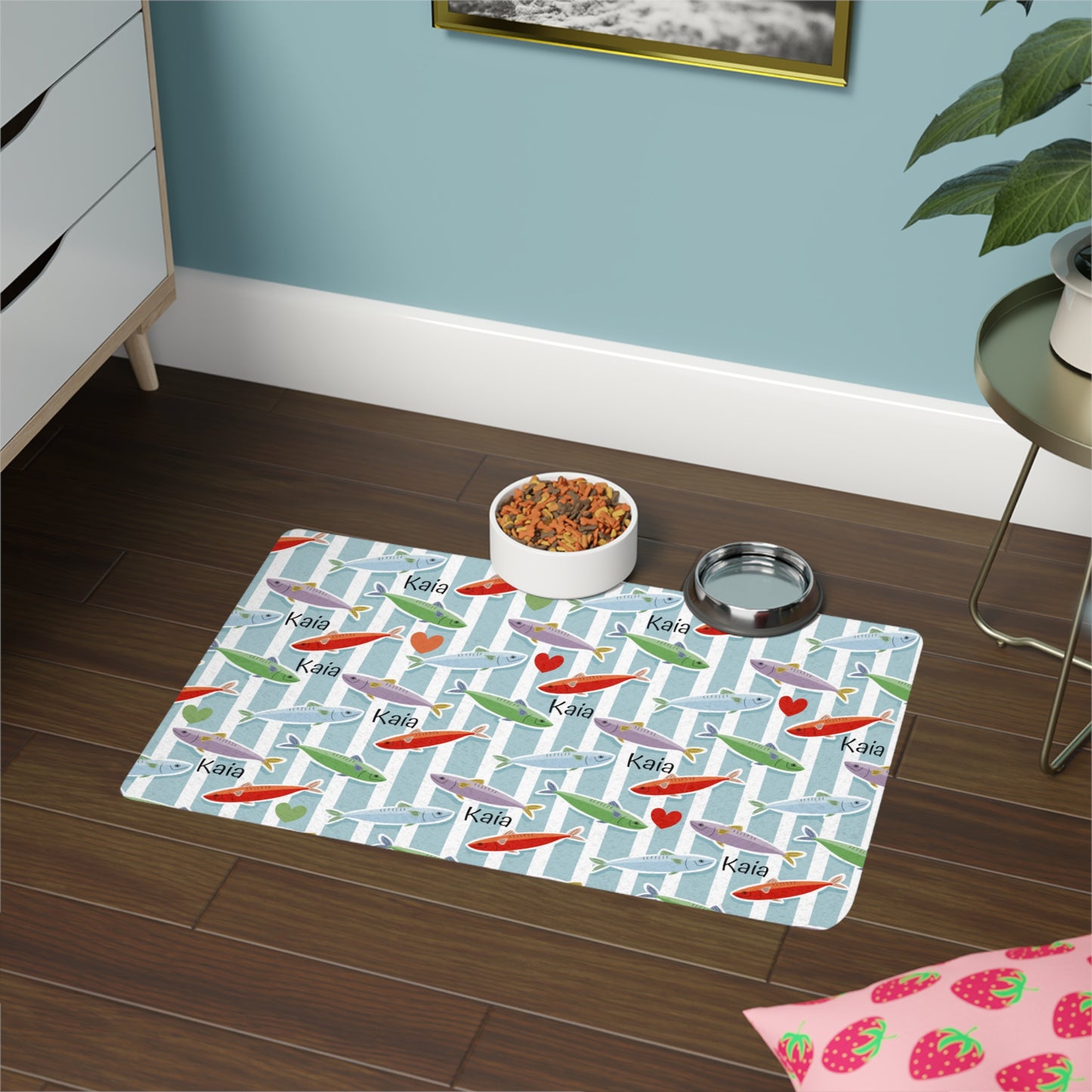 Personalized Koi Fish Pet Food Mat (12x18)