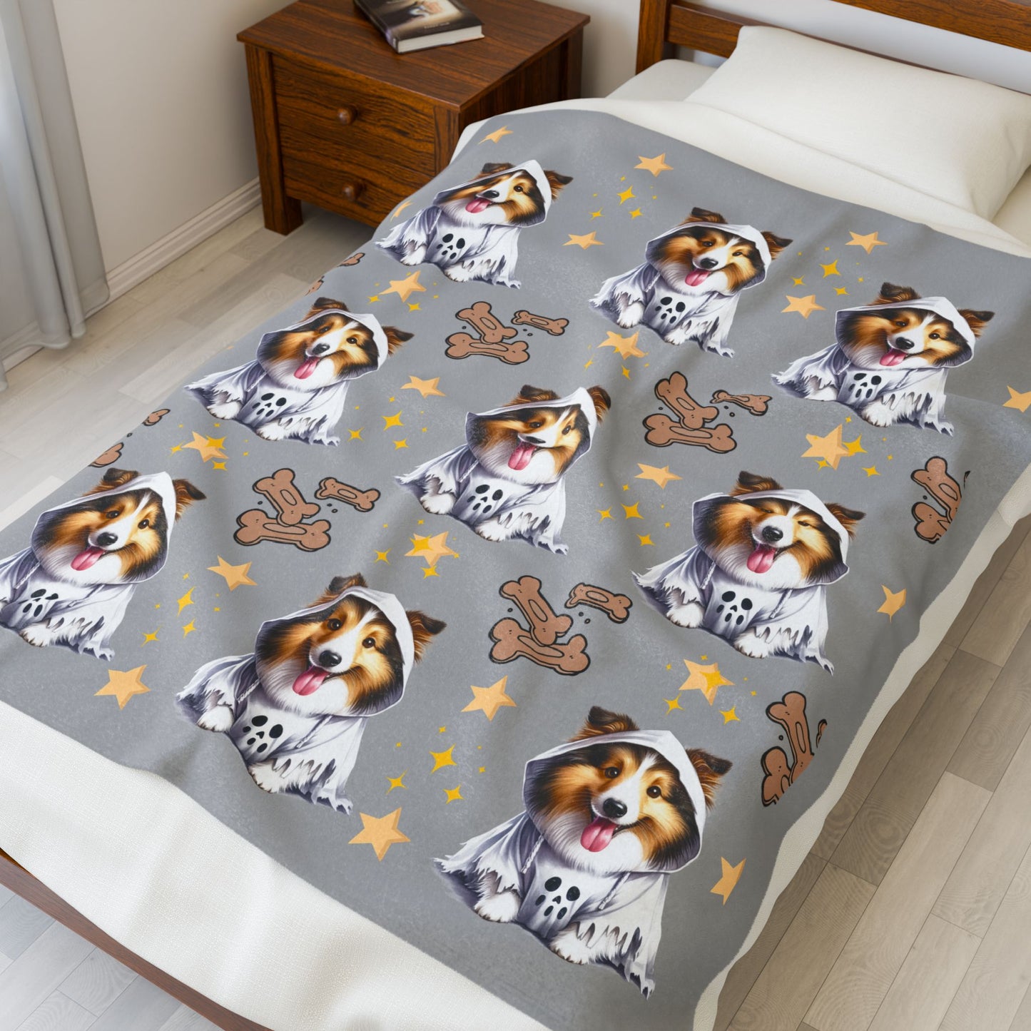 Cozy Dog-Themed Velveteen Plush Blanket | Perfect for Pet Lovers, Home Decor, Gifts, Snuggling, Holidays