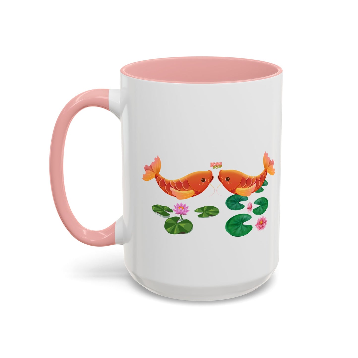 Golden koi fish with lotus flowers Coffee Mug
