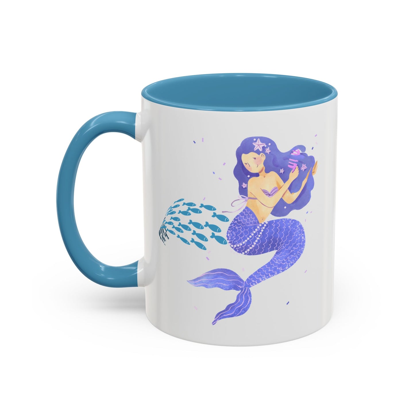The mermaid and her school fish Coffee Mug