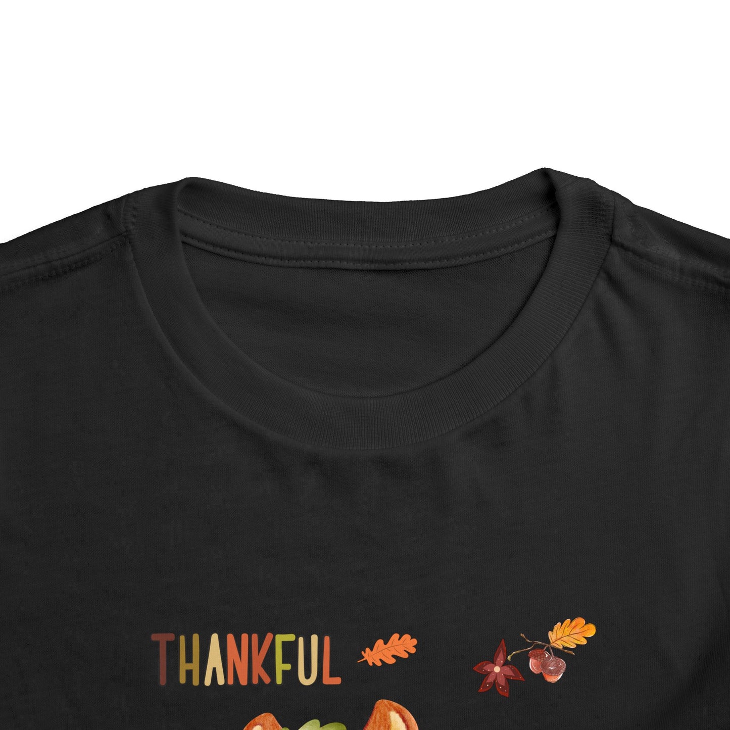 Toddler Short Sleeve Tee - Thankful Squirrel Design, Kids Fall T-Shirt, Thanksgiving Gift, Cute Toddler Apparel, Autumn Outfit
