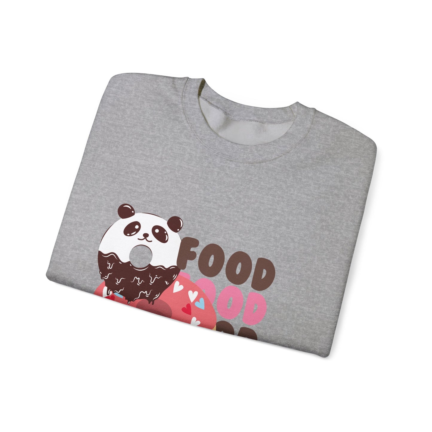 Panda Foodie Crewneck Sweatshirt - Cozy Unisex Apparel for Food Lovers, Perfect Gift for Birthdays, Foodie Holidays, Casual Wear