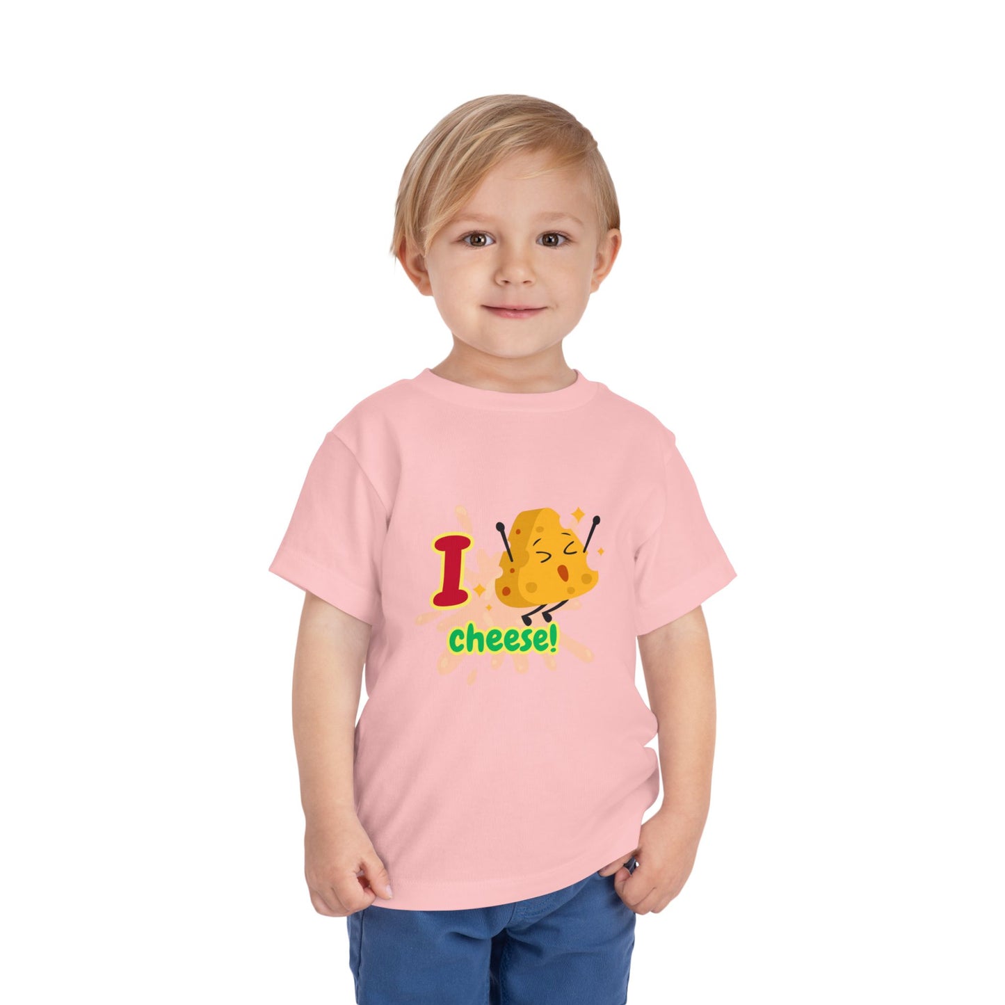 Kids I Love Cheese Tee, Toddler Cheese Shirt, Cute Kids T-Shirt, Fun Gift for Cheese Lovers, Playful Summer Top