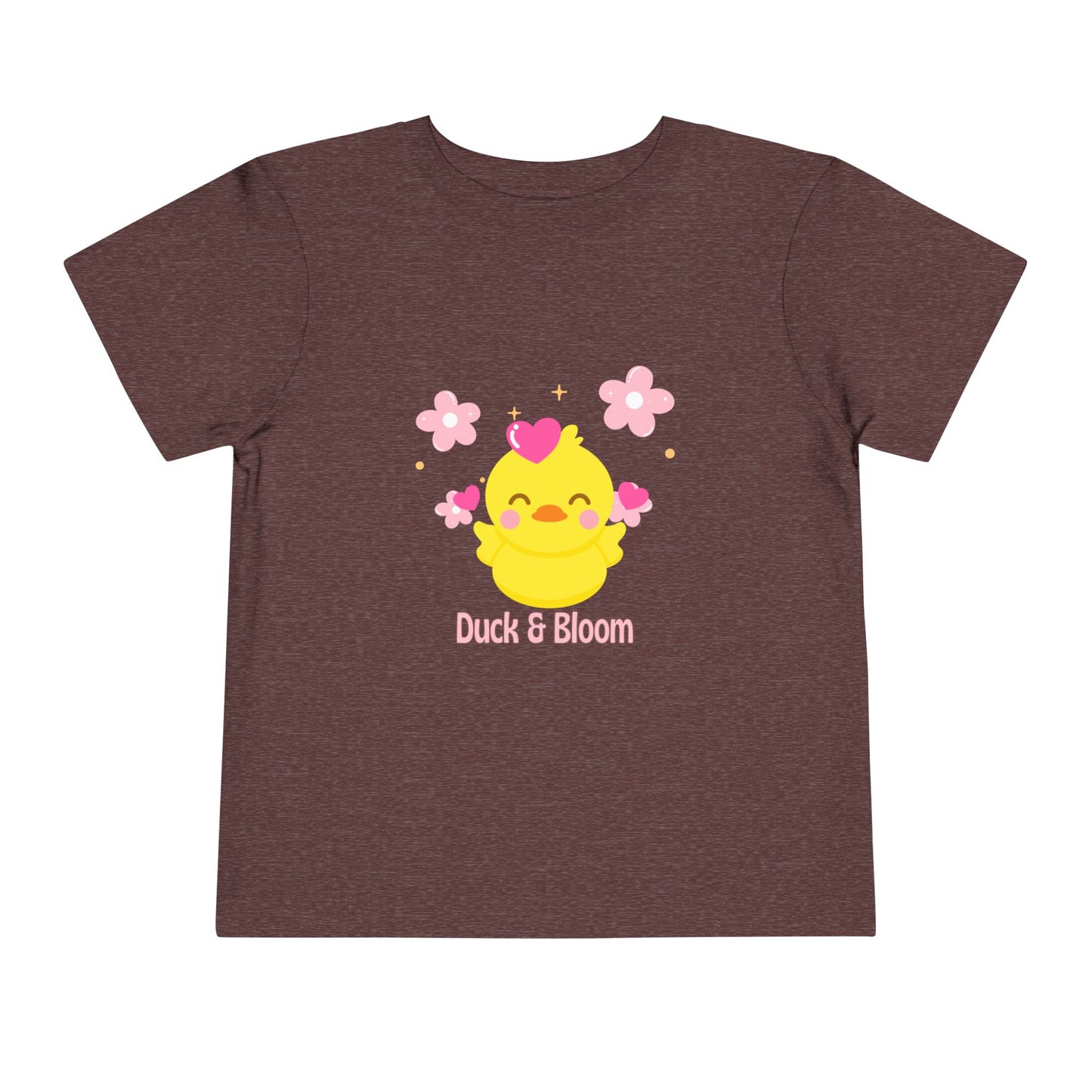 Cute Duck & Bloom Toddler Tee, Kid's Play Shirt, Toddler Summer Tee, Baby Shower Gift, Fun Spring Outfit