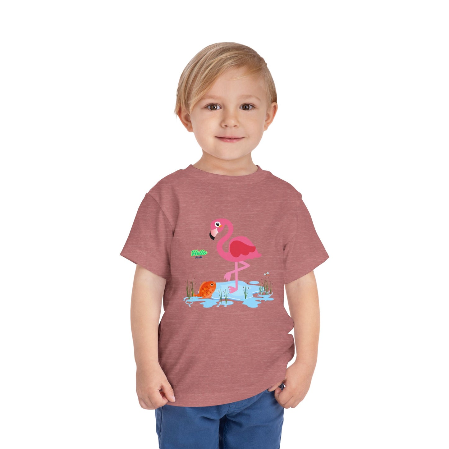 Whimsical Flamingo Toddler Tee - Fun Summer Kids Shirt, Playful Gift for Birthdays, Beach Days, Everyday Wear, Cute Summer Apparel
