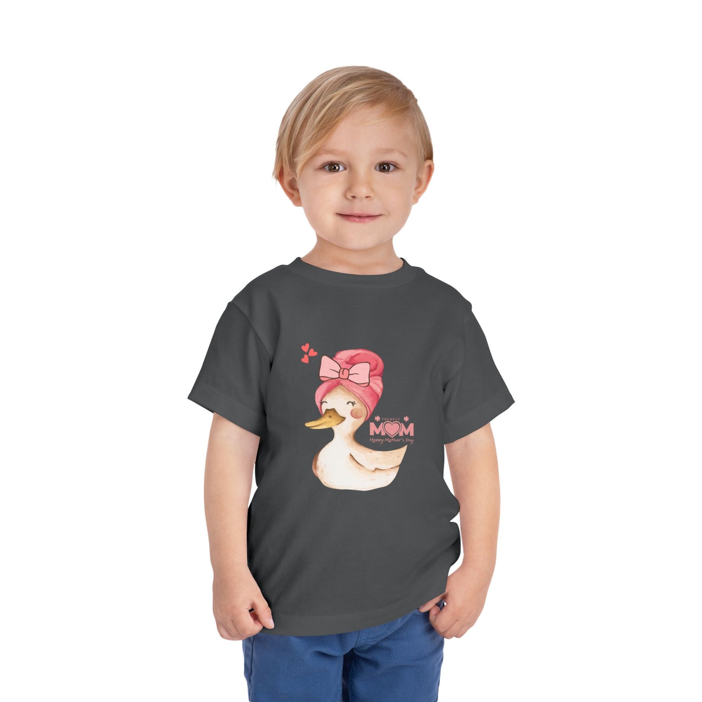 Cute Duck Mom Toddler Tee, Toddler Shirt, Kids Gift, Baby Shower Gift, Mother's Day, Cute Kids Top, Animal Prints
