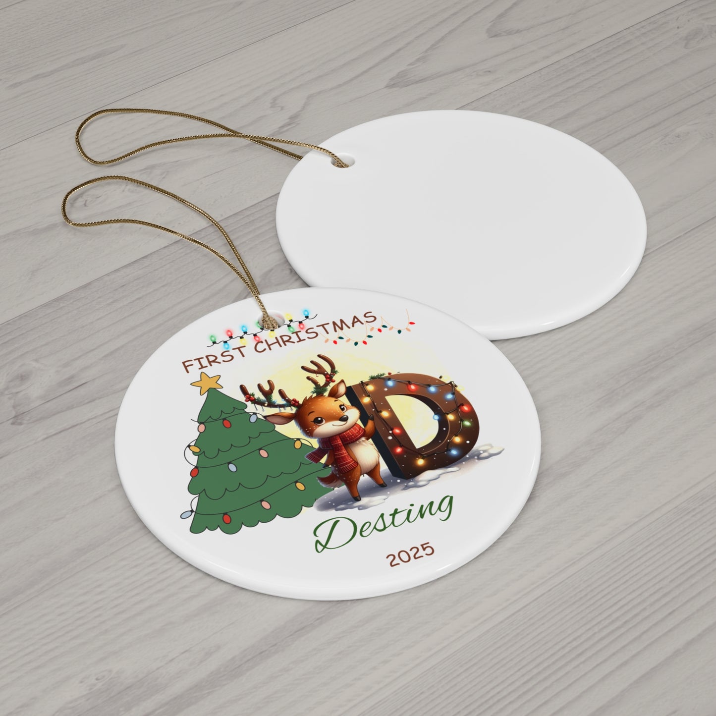 Personalized Christmas Ornament, First Christmas Decor, Holiday Gift, Family Keepsake, Festive Tree Decoration, 2025 Ornament