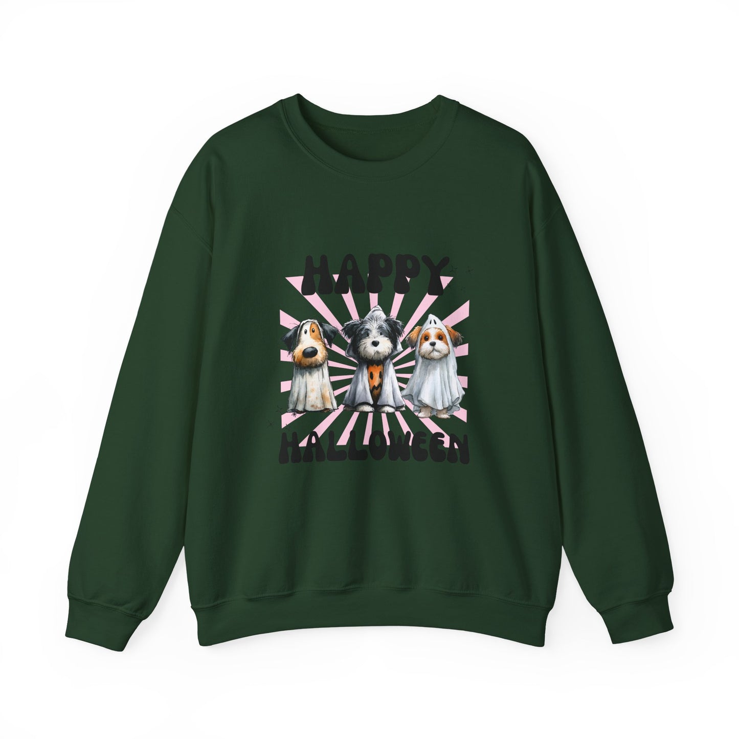 Halloween Dog Crewneck Sweatshirt, Cozy Pet Lover Gift, Unisex Halloween Apparel, Funny Dog Sweatshirt, Fall Fashion