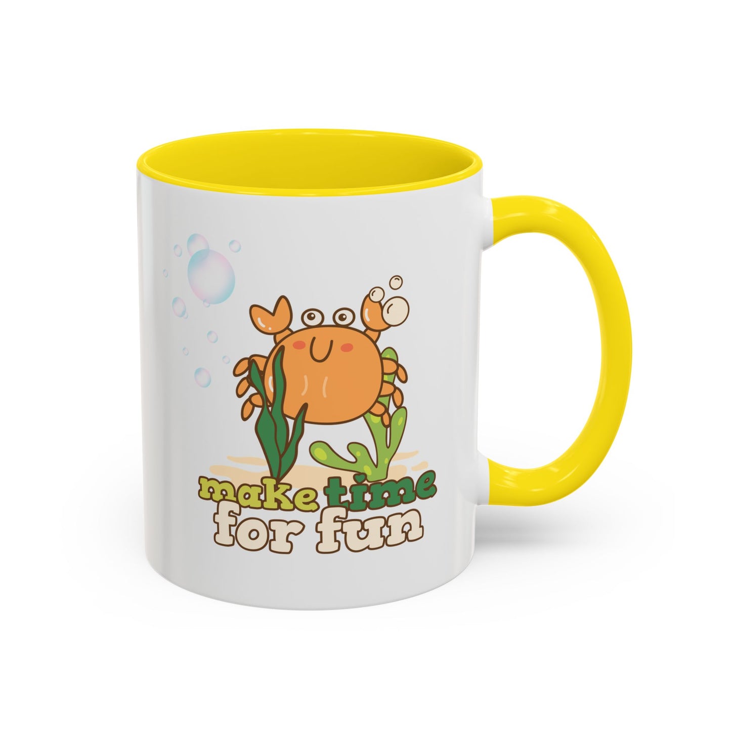 Cartoon crab lllusstration promoting joy and playfulness Coffee Mug