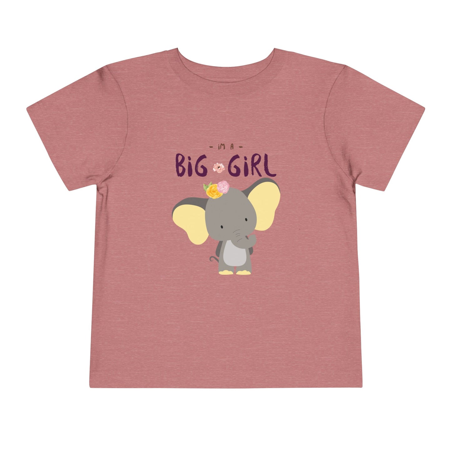 Big Girl Toddler Tee, Cute Elephant Design, Kids Birthday Gift, Toddler Clothing, Nursery Outfit, Playtime T-Shirt