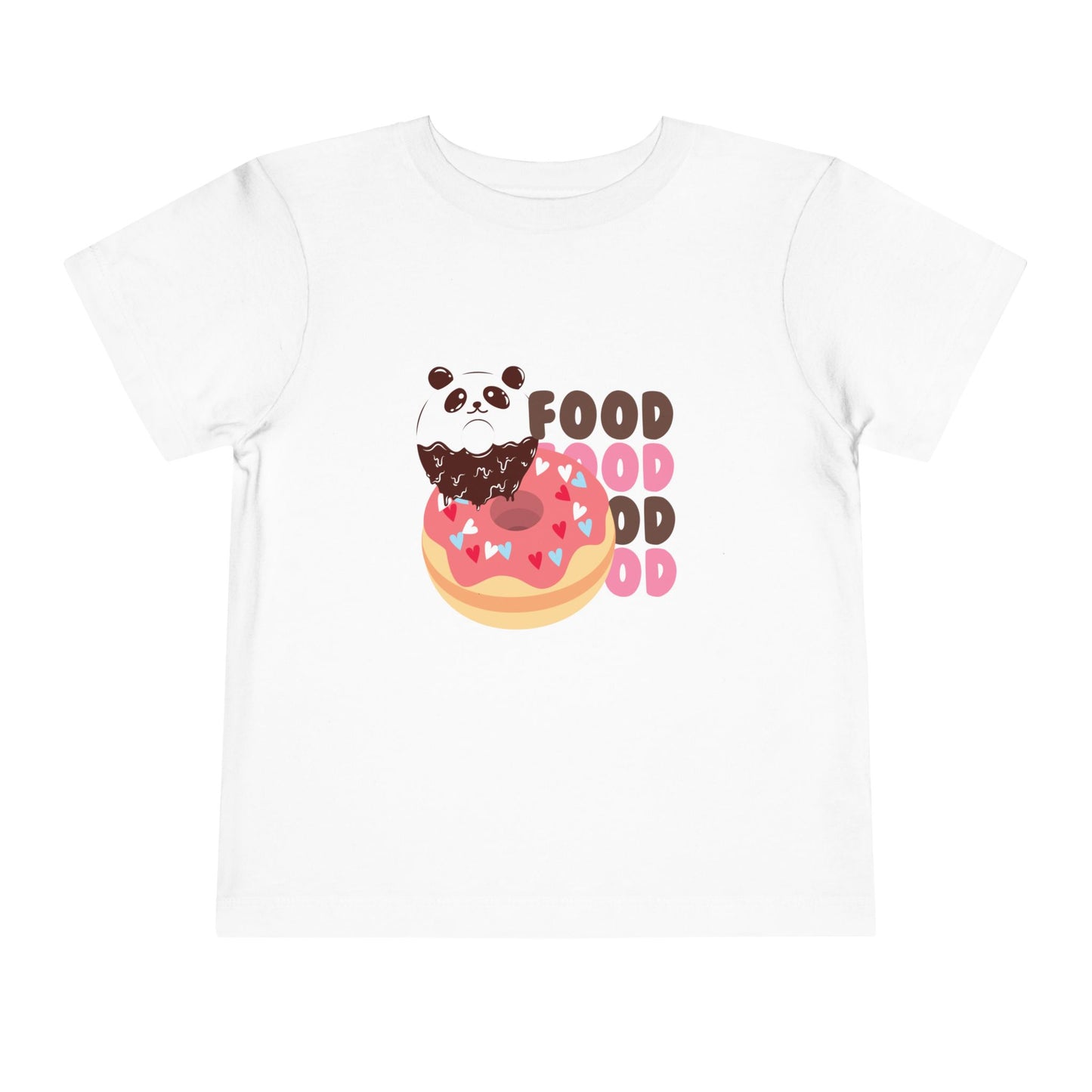Cute Panda Foodie Toddler Tee, Kids T-Shirt, Animal Lover Gift, Birthday, Playtime, Casual Wear, Summer Outfit