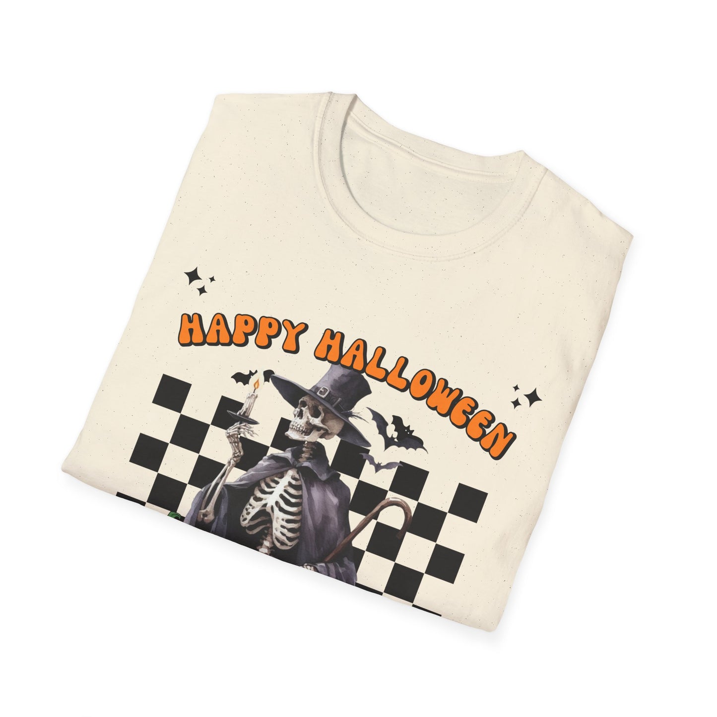 Halloween Skeleton Unisex T-Shirt, Spooky Tee, Cozy Halloween Apparel, Fall Fashion, Trick or Treat Wear, October Celebration Shirt