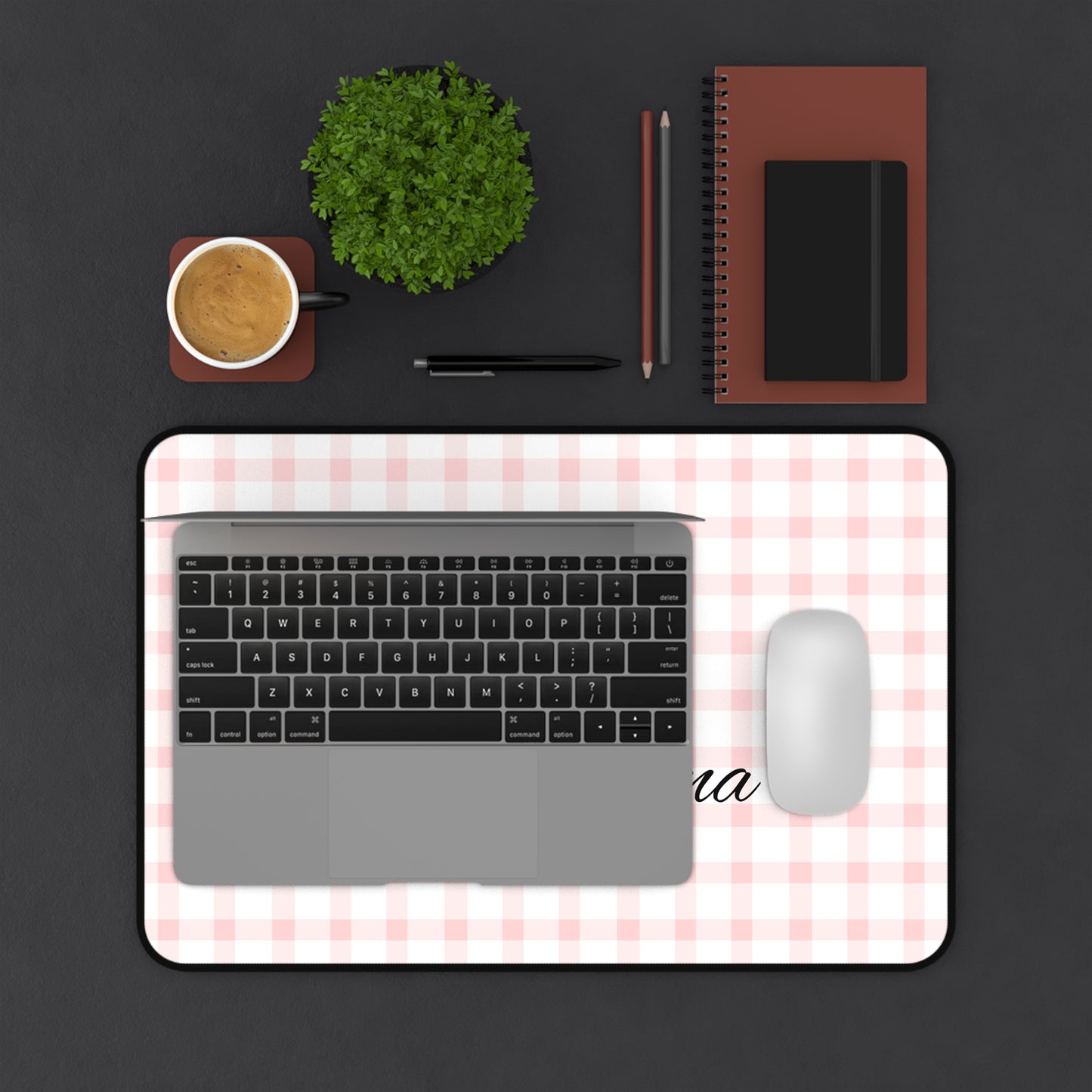 Personalized Cute Desk Mat with Bear Design, Custom Name Desk Pad, Office Decor, Gift for Students, Home Office Accessories