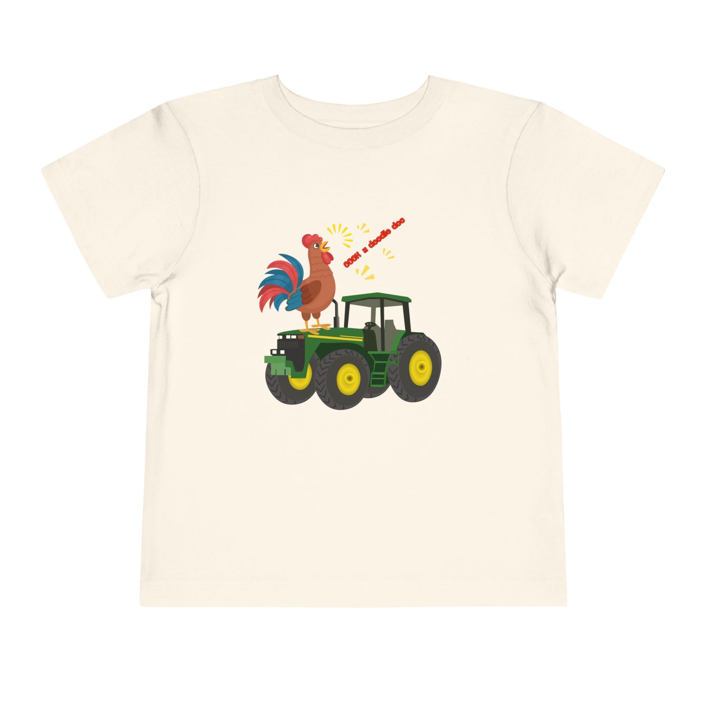 Rooster & Tractor Toddler Tee - Farm Animal Shirt, Cute Toddler Outfit, Birthday Gift, Kids Apparel, Farm Themed Clothing