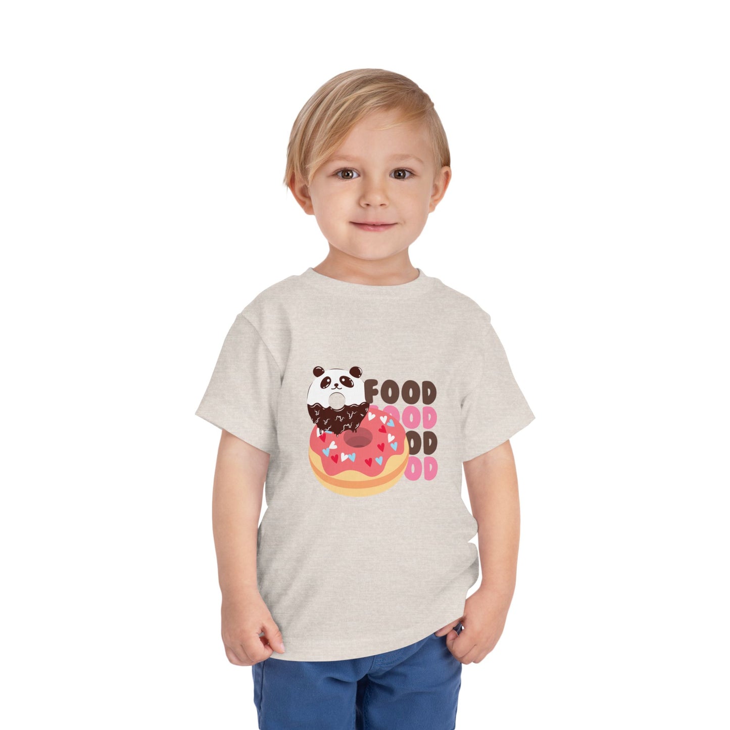 Cute Panda Foodie Toddler Tee, Kids T-Shirt, Animal Lover Gift, Birthday, Playtime, Casual Wear, Summer Outfit