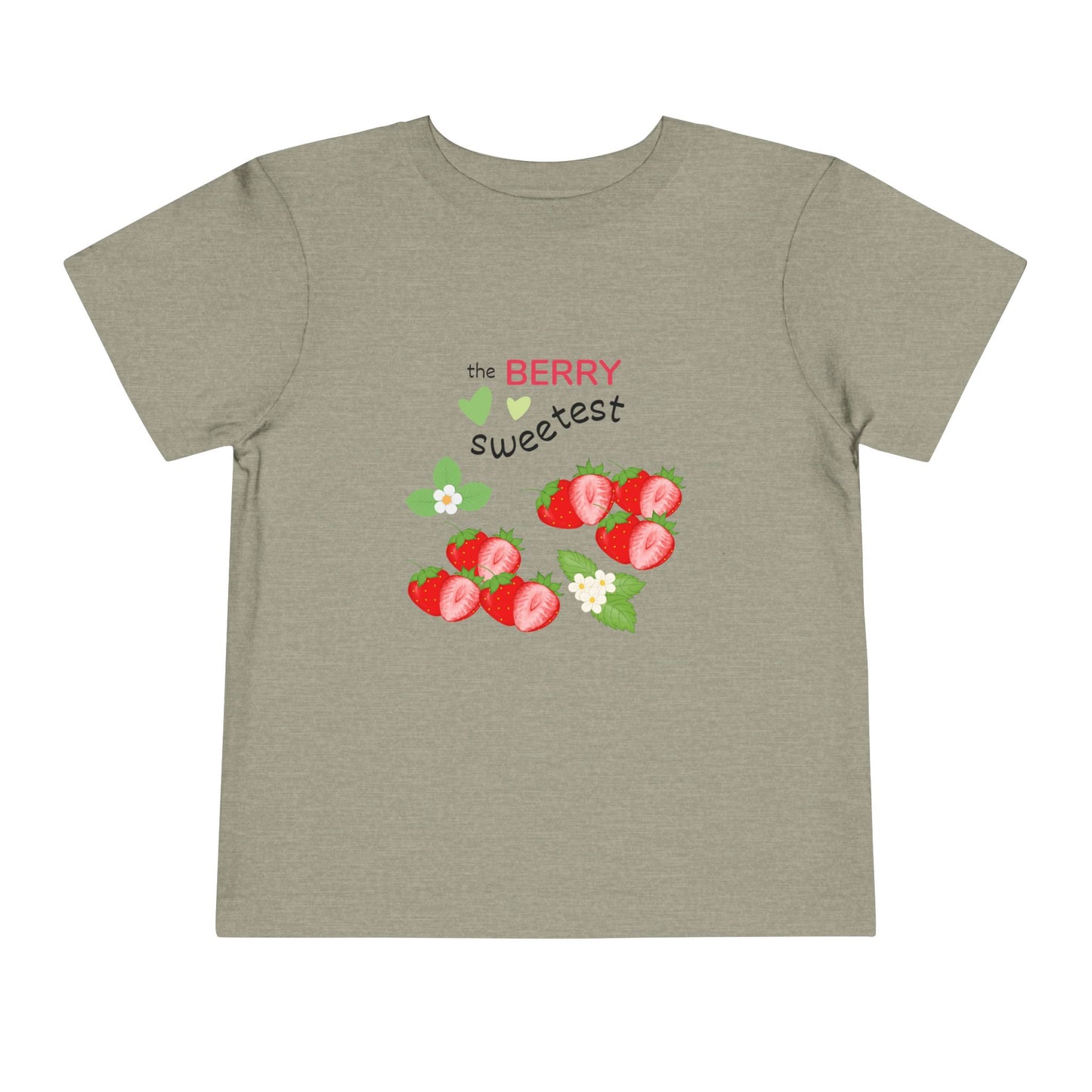 Toddler Berry Sweetest Tee, Cute Kids T-Shirt, Strawberry Design Shirt, Summer Apparel, Birthday Gift, Toddler Clothing