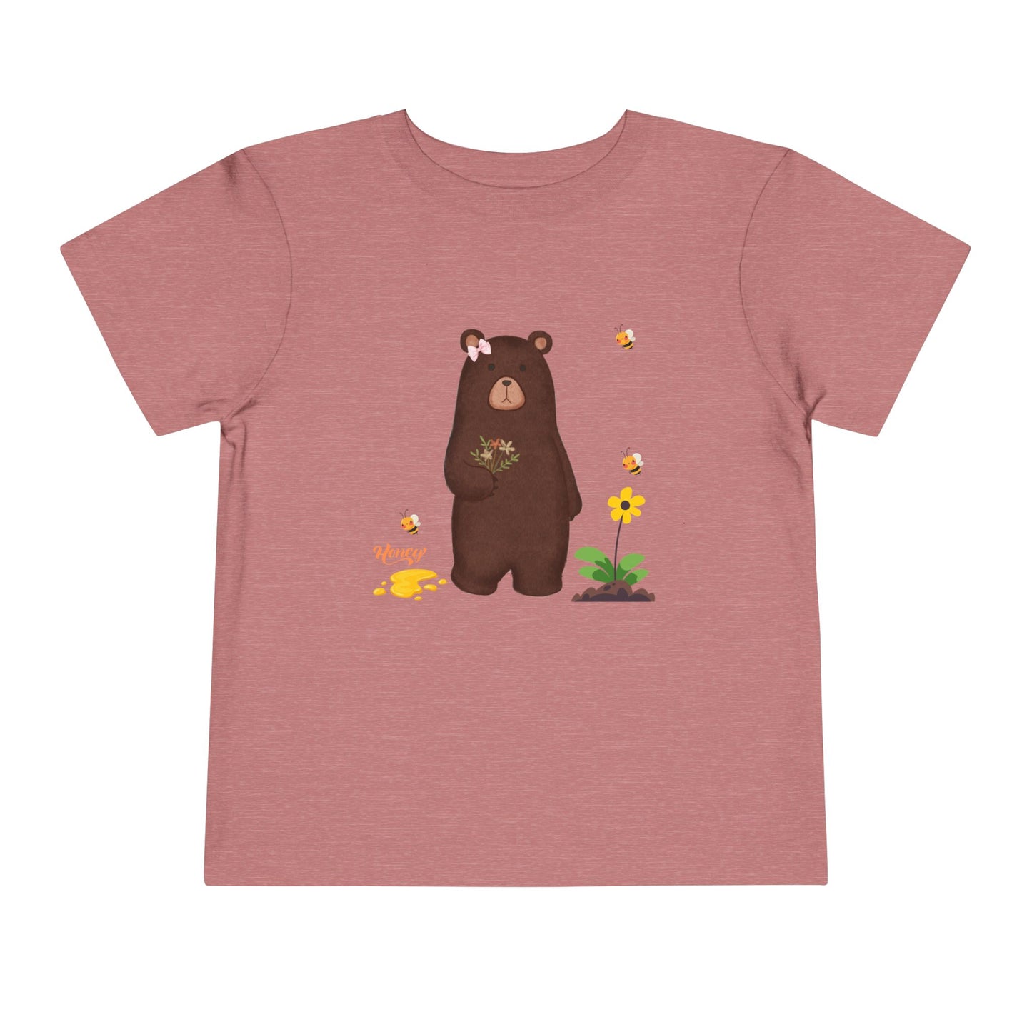 Adorable Bear Toddler Tee, Cute Animal Shirt, Gift for Kids, Birthday Party Outfit, Nature Lover's Apparel