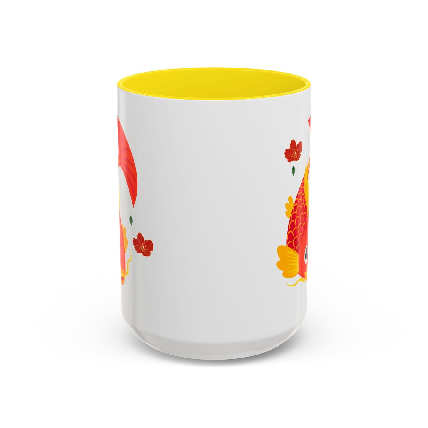 Goldfish with flowing fins and red blossoms Coffee Mug